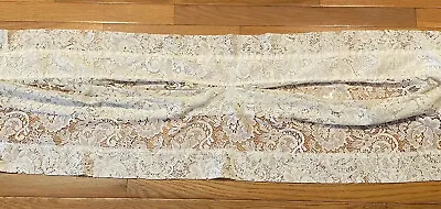 98  Vintage Lace Gathered Swag Valance Scalloped Edge USA Made JC Penney • $21.99