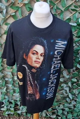 Vintage Michael Jackson Graphic T Shirt Retro Music Band Tour Rock@Tees Large • £19.99