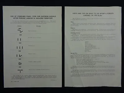 WW2 RAF Aircrew Instructions Following  FORCED LANDINGS  (SURVIVAL & SIGNALS) • £29.99