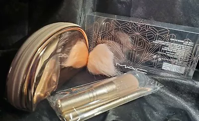 MAC Snow Ball Brush Kit / Mini BRUSH BAG 3 Pc With Bag NIB • $12.78