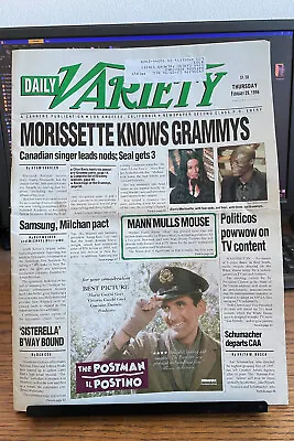 Variety Magazine February 29 1996 Alanis Morisette Grammys • $12
