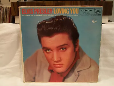 ELVIS PRESLEY - LOVING YOU (LPM1515)  VG Cond.  RARE BLACK LONG PLAY LABEL • $120