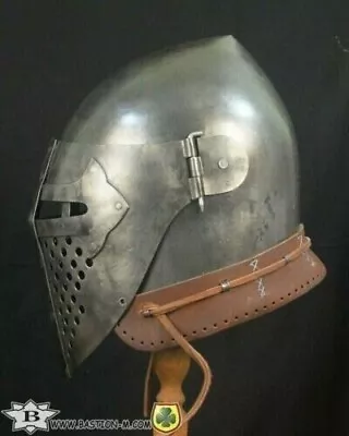 Bascinet Knight Helmet Medieval Armour Buhurt Battle Gift Medieval Reproduction. • $89.68