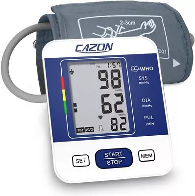 CAZON Blood Pressure Monitor Upper Arm BP Machine For Home BSX516 #A6.1 • £10.99