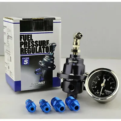 Fuel Pressure Regulator Tomei Adjustable 185001 6-AN Fittings With Gauge Type-S • $27