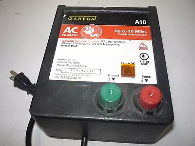 10 Miles Elctric Fence Charger 110 Volts ZAREBA A10 - READ - UNTESTED • $35.50