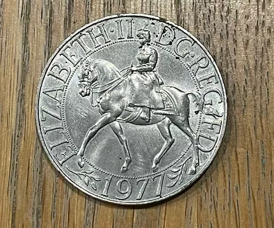 £5 Pound Coin 1977 Queen Elizabeth Ii Silver Jubilee On Horseback • £10