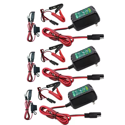 3 Pack 6V 12V Automatic Battery Charger Maintainer Trickle Float Motorcycle Car • $53