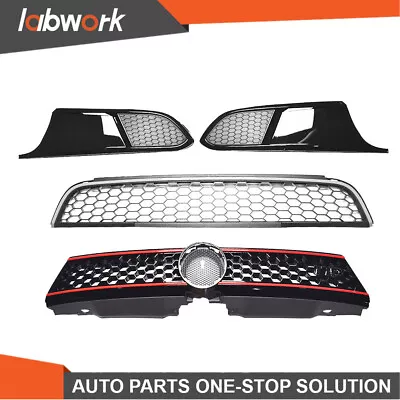 Labwork Front Upper Lower Grille For 2011-2014 VW Jetta MK6 Style Black&Red • $102.33