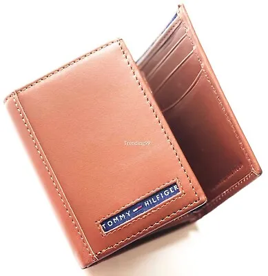 £29.99 • Buy Tommy Hilfiger Men's RFID Protected Trifold Leather Wallet 31TL11X033 Tan