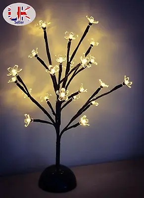 £8.85 • Buy LED Cherry Twig Tree Lights Light Up Blossom Christmas Tree Table Lamp Decor