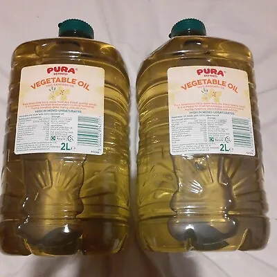 2 Big Bottles X2L=4litres Of PURA Vegetable Rapseed Cooking Oil .BB.APR2024.3P&P • £21.69