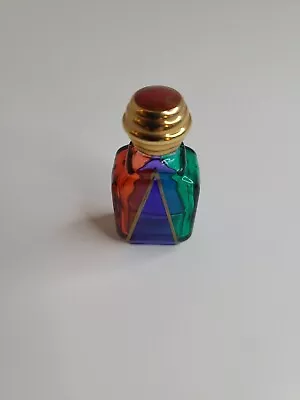 Vintage Mini Murano Decoration Glass Perfume Bottle Screw Top Apx 2  X 1  • £19.29