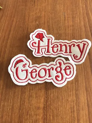 £2.50 • Buy Christmas Personalised Embroidered Name Patch, Badge