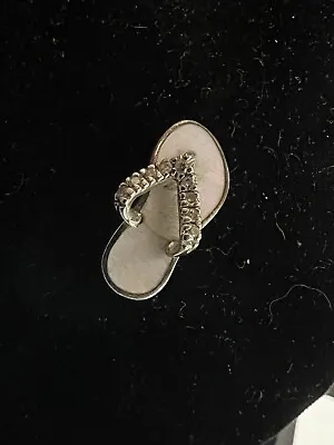 Na Hoku Diamond 14K Gold Tiny Flipflop Sandal Charm Pendant Pearl • $199