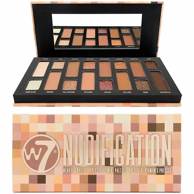 W7 Cosmetics Nudification Pressed Pigment Palette - Eyes Eyeshadow Bronze Shadow • £7.19