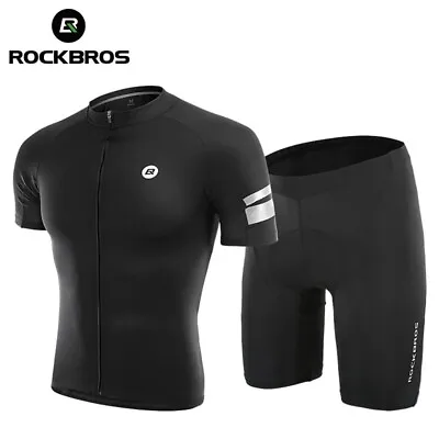 ROCKBROS Cycling Shorts/ T-Shirt Padded Quick-Dry Riding Tight Bike Shorts Set • $18.39