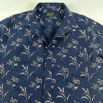 Pendleton Camp Shirt Mens Large Blue All Over Print Short Sleeve Thomas Kay • $26.99