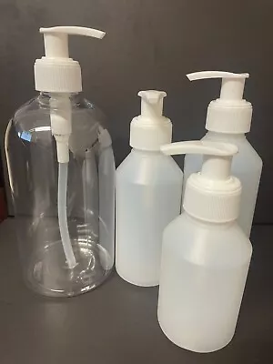  150ML 200ML 250ML 500ML PET/HDPE Bottle For Liquid Lotion With Pump Dispenser • £89.95