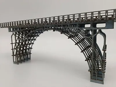 N Gauge Double OO Single Track Cast Iron Bridge In Red Oxide • £1