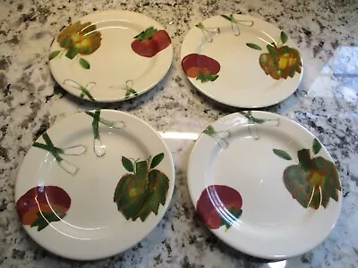 Set Of 4 Hartstone Pottery Plates Farmers Market Artichoke Beet Salad Side USA • $24.99