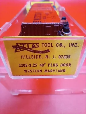 Atlas N 40' Plug Door Box Car Red Western Maryland Insulated Wmrx #7 • $14.95