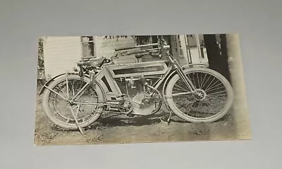 Original 1910 Excelsior Motorcycle Real Photo Postcard Rppc Great Image! • $46