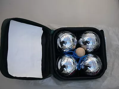 £18.99 • Buy Boules Petanque Set Of 4 Heavy Chrome With Case. New Old Stock Bowls