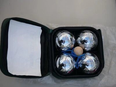 £18.99 • Buy Boules Petanque Set Of 4 Heavy Chrome With Case. New Old Stock Bowls