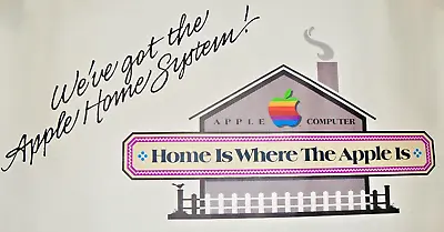 RARE Vintage Apple Computer   Home Is Where The Apple Is  Promotional Poster • $999.99