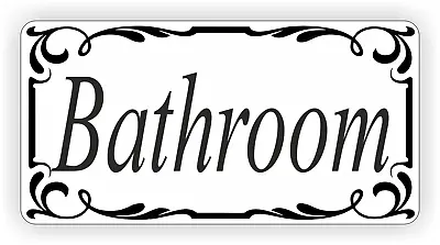 £1.99 • Buy Bathroom Door Sign Self Adhesive Vinyl Sticker, Decal Bath Room Door Sticker