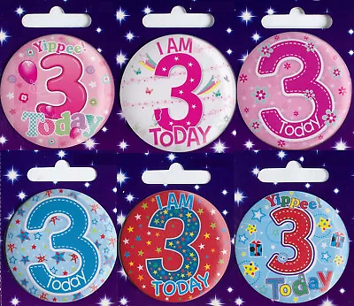 Age 3 Birthday Badge 3rd Birthday Badge Gift Present • £2.99