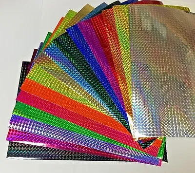 Holographic Prism Sign Vinyl Sheets Choose Color And Size. Mosaic Holo Pattern • $7.95
