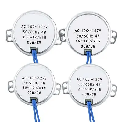 Synchronous Synchron Motor   AC 100-127V 0.8-18RPM/Min 4W 50/60Hz CW/CCW • $8.49