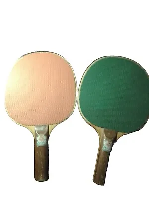 2 Vintage Knight Ping Pong Table Tennis Paddles Wood • $9