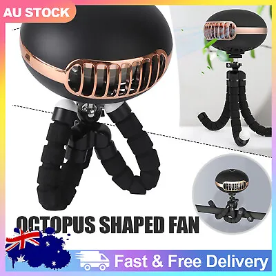 $16.89 • Buy USB Fan Flexible Octopus Clip-on Mini Fan LED Clip-on Fans For Baby Stroller