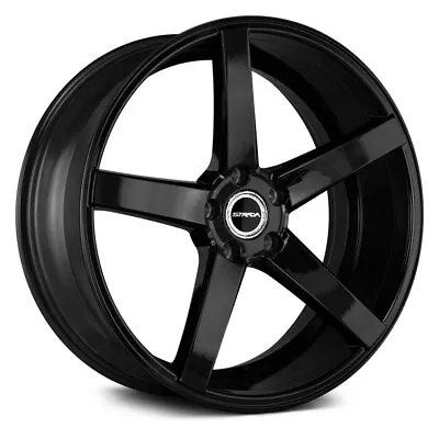 Strada PERFETTO Wheels 18x8 (40 5x100 72.6) Black Rims Set Of 4 • $775