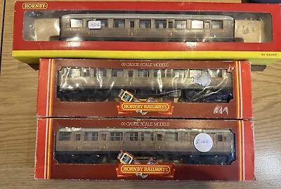 Hornby OO Gauge - Rake Of 3 LNER Teak Composite Coaches - All Boxed • £10