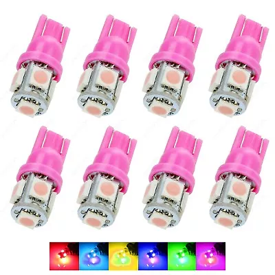 8 X Pink 5SMD LED Dome Map Wedge RV Light Bulbs 168 194 T10 W5W 2821 921 + TOOL • $7.99