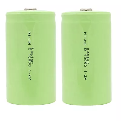 Kastar 2-Pack D Cell Size Top Button 1.2V 10000mAh Ni-MH Rechargeable Battery • $12.59