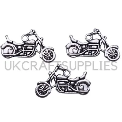 £0.99 • Buy 10 Pcs - Tibetan Silver Motorbike Charms / Pendants Motorcycle Jewellery C164