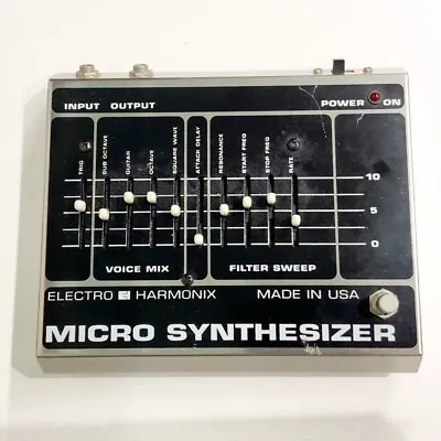 ELECTRO HARMONIX Micro Synthesizer Vintage - Guitar Effect Pedal Unique Tones • $485