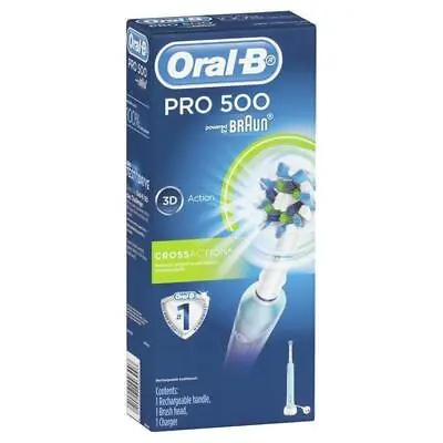 $85.99 • Buy Oral B CROSSACTION PRO 500 Rechargeable Electric Toothbrush