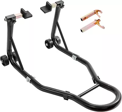 Motorcycle Rear Wheel Stand Motorcycle Lift Jack Stand With U + L Fork Swingarm • $45.53