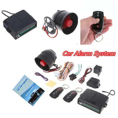 $36.75 • Buy Car Alarm System 1 Way Vehicle Burglar Alarm Security Protection Remote Control