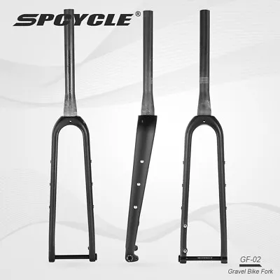 £115.20 • Buy T1000 Carbon Gravel Bike Fork Disc Brake Tapered 700C Cyclocross Bicycle Froks