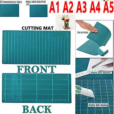 A1 A2 A3 A4 A5 Cutting Mat Self Healing Rotary Cutter Knife Printed Grid Craft • £9.49