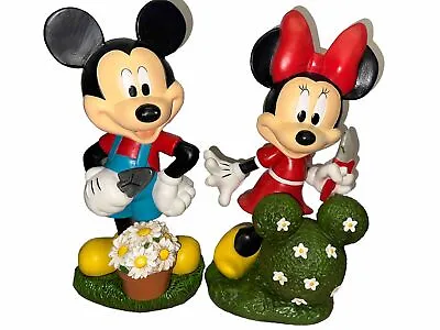 Disney Mickey Minnie Mouse Spring Garden Figurine Statues Set 14” New • $99.99