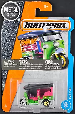 Matchbox Tuk-Tuk Taxi Diecast Car Metal Main Line Pink/Green VHTF • $4.99