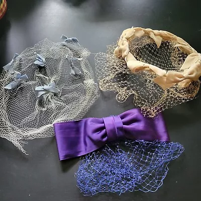 Lot Of 3 Vintage Women's Hats And Netting As Is • $24.99